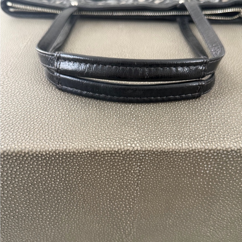 Coach Gray and Black Leopard Print Tote - Picture 8 of 9